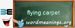 WordMeaning blackboard for flying carpet